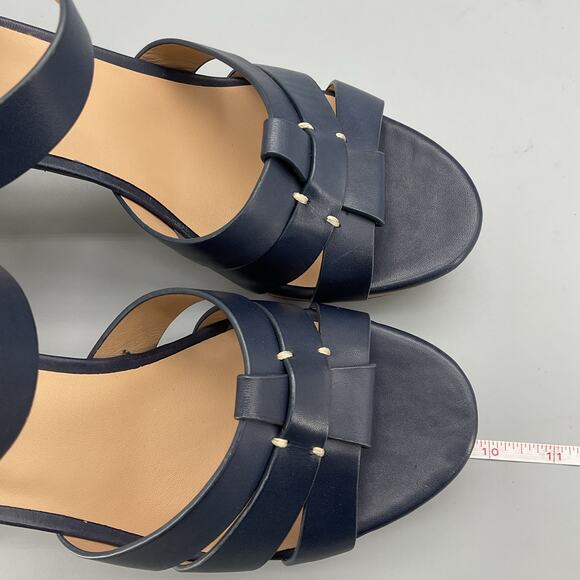 NEW Lauren Ralph Lauren Women’s Soffia Nappa Leather Sandals Navy Size 9.5B - Picture 7 of 10